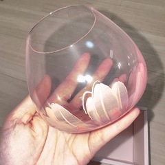 新品未使用 ゆらゆら揺れる ペアグラス 花柄 おしゃれの画像