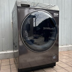最安値💎2024年製 25万購入AQUAドラム式洗濯乾燥機12kg　AQW-DX12P配達無料の画像