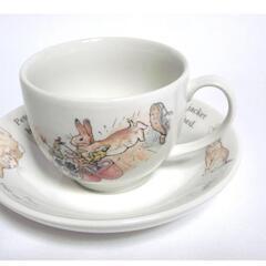 希少 ウェッジウッド（Wedgwood）ピーターラビット カップ&ソーサー イギリス製 西洋 アンティークの画像