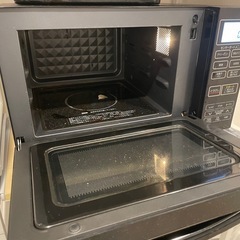 電子レンジ オーブンレンジ　アイリスオーヤマ オーブン グリル機能付き 黒の画像