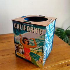 ゴミ箱 ダストボックス『カリフォルニア』組み立て式　高さ約28.5cmの画像