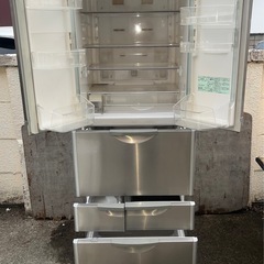 埼玉 東京都 配達設置無料 日立 大型 6ドア 冷凍冷蔵庫 ハイスピード冷凍 自動製氷機能付の画像