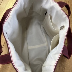 【ハンドメイド】帆布トートバッグ 肩がけ あずき色 0903新品未使用の画像