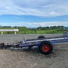 中川車輌　コンバインカー　最大積載量1200kg 油圧シーソー式 NCB-601 運搬車 コンバイントレーラー トレーラー 搬送 2輪 荷台 牽引 油圧　ダンパー　シーソー　トレーラー 宮崎の画像