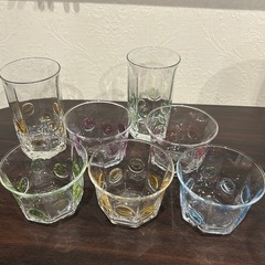 湯呑み、ガラスコップ19セットの画像