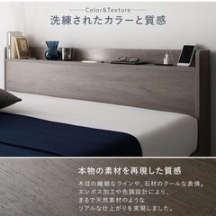RASIK ダブルベッド コンセント付きの画像
