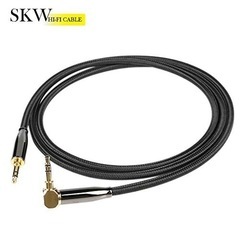 新品！SKW aux ケーブル片側L型 3.5 mmステレオミニプラグ ヘッドホンケーブル/車/iPhone/Android/ホームシアタ等対応/長さ3mの画像
