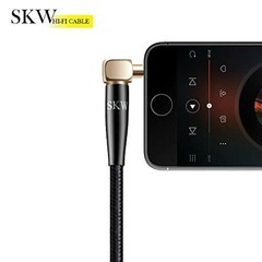 新品！SKW aux ケーブル片側L型 3.5 mmステレオミニプラグ ヘッドホンケーブル/車/iPhone/Android/ホームシアタ等対応/長さ3mの画像