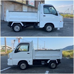 H15年LE-TT2 サンバートラックダンプ◎4WD 5速マニュアル◎ エアコンパワー付きタイミングベルト交換車検9年9月 走行距離149000キロETC付きの画像