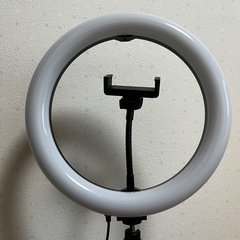 撮影用リングLED260mm+三脚付　 リングライト  スタンド付 スマホの画像