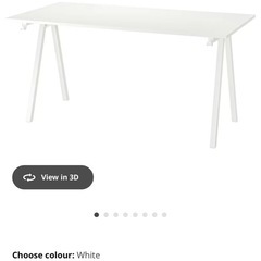 IKEA 白テーブル　160cm*80cmの画像