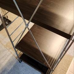 ハイタイプ　スチールラック　5段　木製天板　天板5枚の画像
