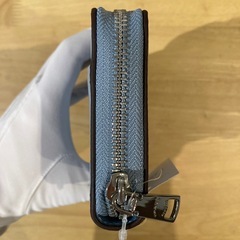 コーチ　ラウンドジップブルー長財布D④【新品未使用】の画像