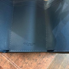 COACH／三つ折り財布／ネイビーの画像