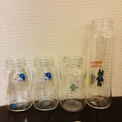 哺乳瓶 ガラス製 ４本の画像