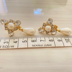 イヤリング パール　ウェディング 結婚式 入学式　セレモニーの画像