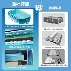 【新品】空気入れ不要大型プール　181×135cmの画像