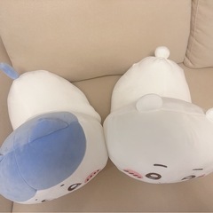 ちいかわ もっちるねそべりBIGぬいぐるみ① ハチワレの画像