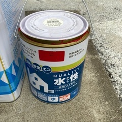 水性塗料 ケンエース 白 16kg 日本ペイント ニッペホームペイント 赤 おまけの画像