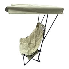 【美品】屋根付きアウトドアチェア　イス　折りたたみ　オリーブ色　の画像