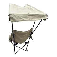 【美品】屋根付きアウトドアチェア　イス　折りたたみ　オリーブ色　の画像
