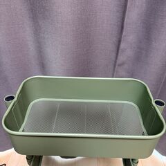 山善 YAMAZEN キッチンワゴン キャスター付きの画像
