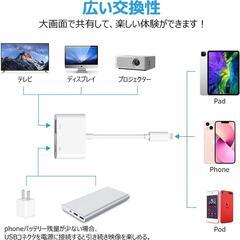 Phone⭐️HDMI 変換アダプタ 給電不要 hdmi 変換ケーブル 簡単接続の画像