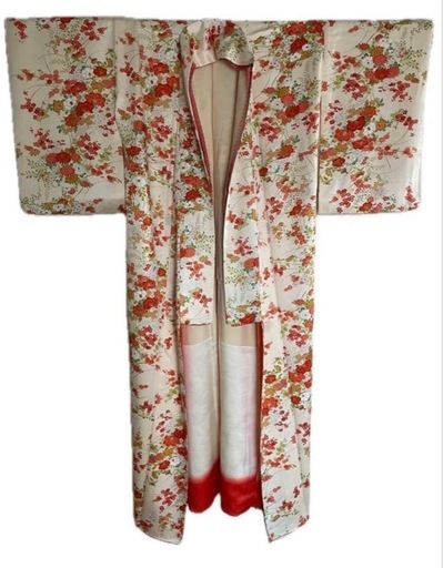 正絹 訪問着／華やか小花模様／袷仕立て