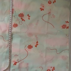 長襦袢 桜柄 ピンク系 半衿付き シミあり 着物リメイクにもの画像