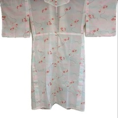 長襦袢 桜柄 ピンク系 半衿付き シミあり 着物リメイクにもの画像
