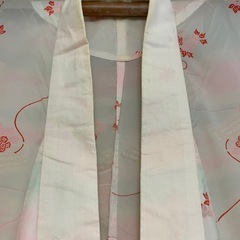 長襦袢 桜柄 ピンク系 半衿付き シミあり 着物リメイクにもの画像