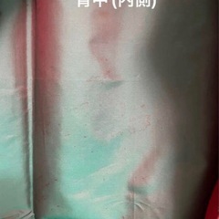 アンティーク 道行コート 正絹 ボタン付き 着物用 赤 シミありの画像