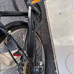 26インチ 黒 6段変速 カゴ付き 自転車の画像