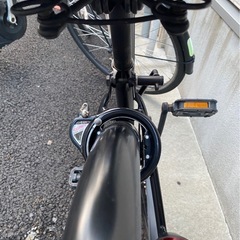 26インチ 黒 6段変速 カゴ付き 自転車の画像