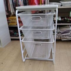 極上美品　お洒落な イケア　アルゴート　衣装ケース　脱衣籠　食品庫　キッチンカウンターの画像