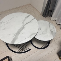 大理石風丸テーブル