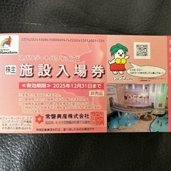 常磐興産 スパリゾートハワイアンズ 株主優待券綴（一式）の画像