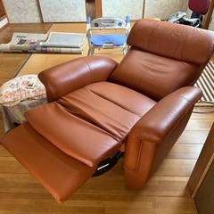 本革 電動 リクライニング チェア　送料込み　椅子　いす　ソファの画像