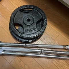 ダンベル　バーベル　ベンチ一式の画像