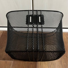 自転車前カゴ　メッシュ　黒　未使用の画像
