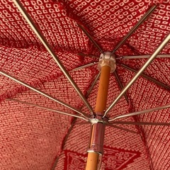 絞り着物　日傘の画像