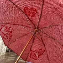絞り着物　日傘の画像
