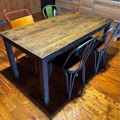 ビンテージ風　ダイニングテーブルセットの画像