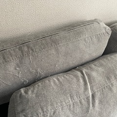 値下げ交渉可
◆使用期間1年◆ 3Pソファ＋オットマン 3人用 ソファ ブラックグレー の画像