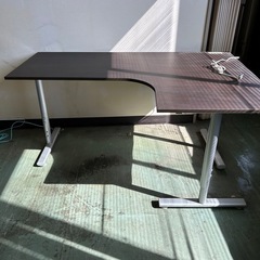 ニトリ　L型パソコンデスク＆デスクワゴン＆キャビネット　引き取りのみの画像