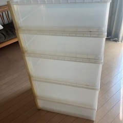 無料でok　無印　クローゼットケース　５個　fits １個の画像