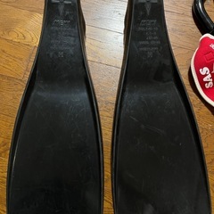 シュノーケル用フィンMとゴーグルの画像
