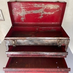 昔のウォータールー工具箱　ツールボックスの画像