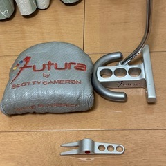 【希少価値】プレミア　SCOTTY CAMERON スコッティキャメロン　初代フューチュラ　パター　純正フォーク、パターカバー付きの画像