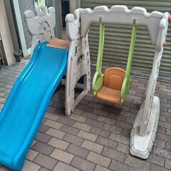 ブランコと滑り台セットの画像